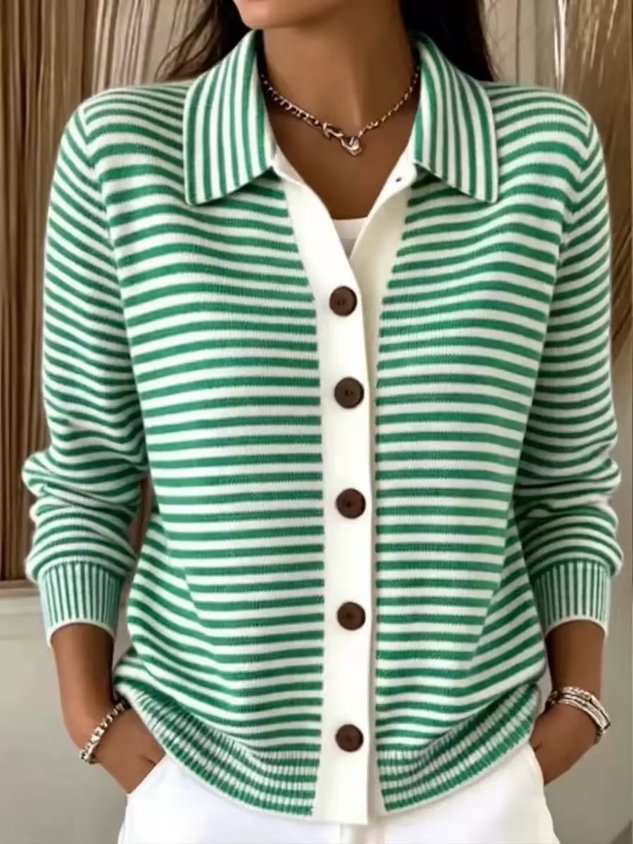Striped Casual Knit Top