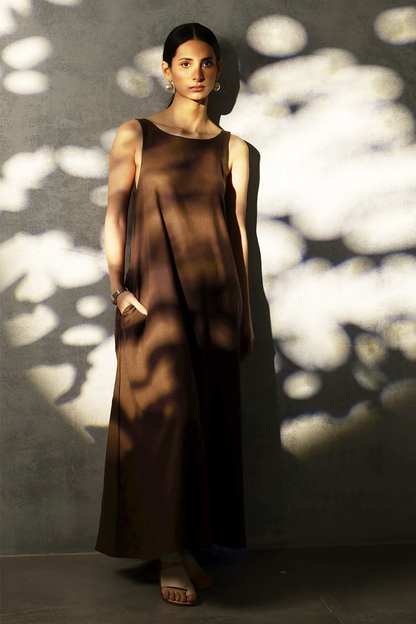 Arta Pocket Dress : Cocoa