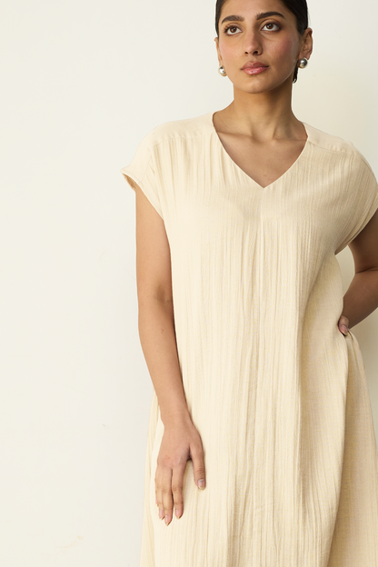 June Pocket Dress : Natural