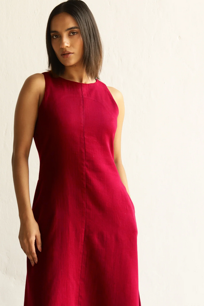 Anna Pocket Dress : Poppy Red
