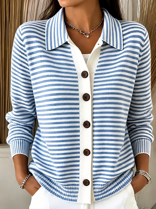 Striped Casual Knit Top