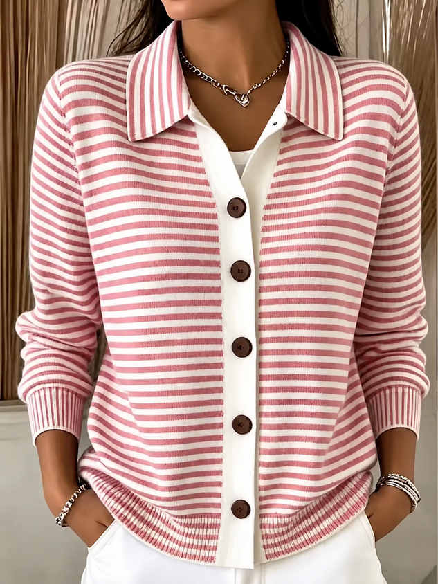 Striped Casual Knit Top